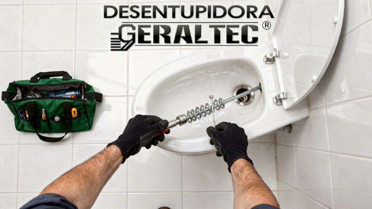 Desentupimento de vaso sanitário em Ribeirão Preto, GeralTec